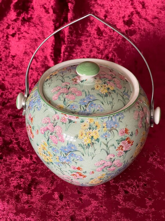 Shelley melody Chintz Biscuit Barrel. Pattern No Etsy