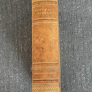 Gone With The Wind "BORTA MED VINDEN" Swedish Leather Edition. Published in Stockholm in 1941.Written by Margaret Mitchell. Extremely Rare.