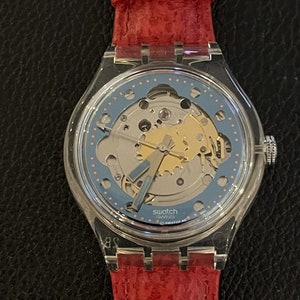 Swatch klocka automatisk SAK101 "RED AHEAD" 1992. Original. Mycket sällsynt