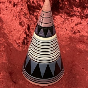 Clarice Cliff Style Conical Large Sugar Shaker by Moorland Pottery