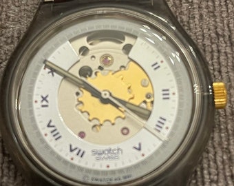 1991 Swatch Blue Matic SAN100, Automatic Rewinding, New