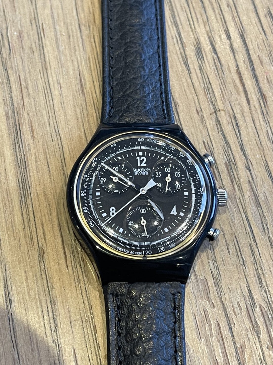 Swatch Watch Chronograph SCB114 pure Black 1995 Vintage Original. Extremely Rare Etsy Canada