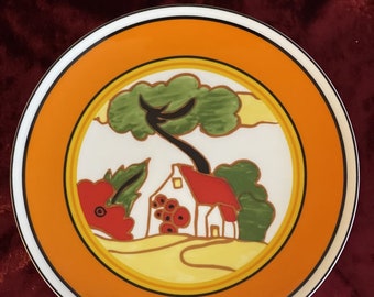 Clarice Cliff Bizarre &quot;RED ROOFS&quot; Plate