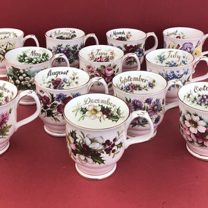 Royal Albert "FLOWER of the MONTH" MUG in Montrose Shape. Very Rare.Perfect.1st Quality.Price is for 1 x Mug.