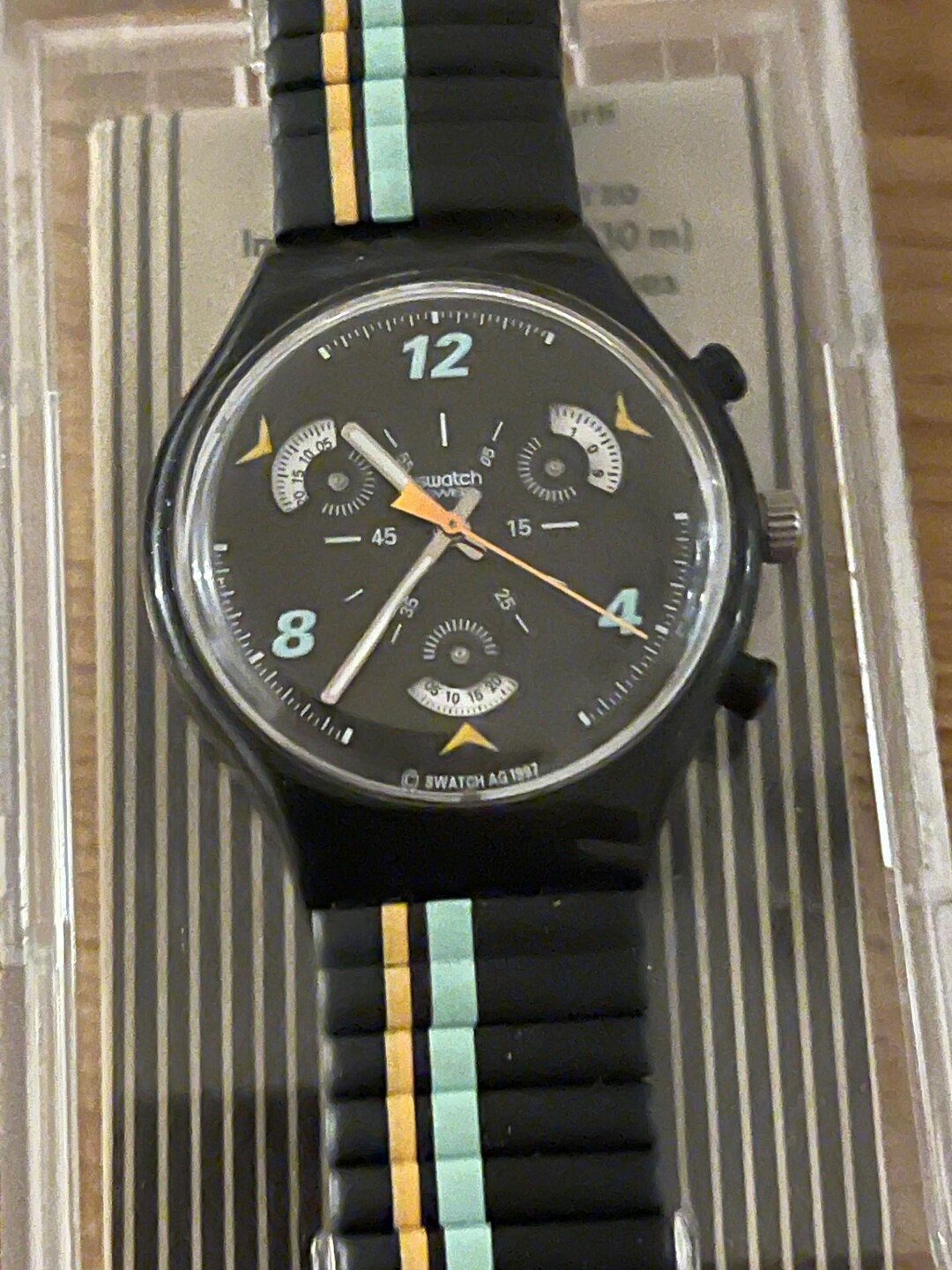 時計 Swatch SCB-120 CD-PLAYER Swatch Watch Chronograph SCB120 