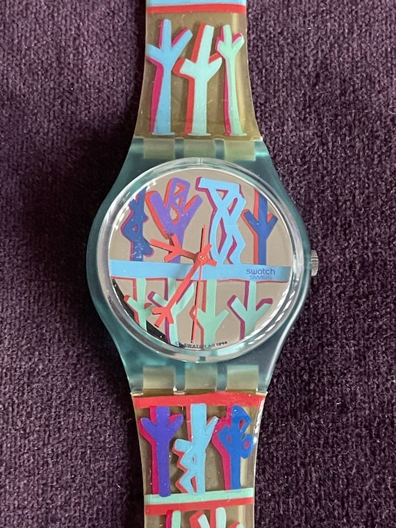 Swatch Watch GN106 "ENCHANTING FOREST" 1995 Desig… - image 1
