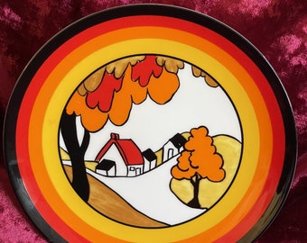 Clarice Cliff Bizarre &quot;HOUSE AND BRIDGE&quot; Plate