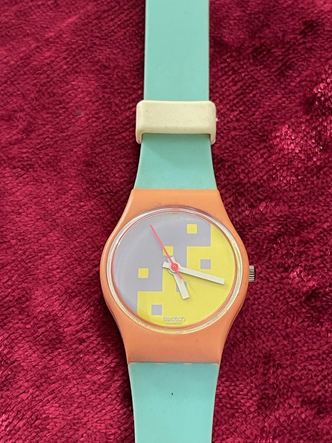 Vintage 1987 Swatch Blue Cassata LP103 – Ladies’ Collectible A Rare Early 1987 Swatch Watch BLUE CASSATA LP103, in VGood  main image 2