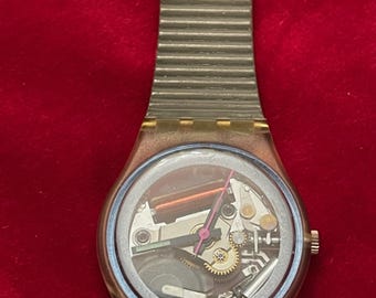 SWATCH / スウォッチ　FOLLOW ME　GJ101　電池交換済み Original Vintage 1987 Men's Swatch Watch - 
