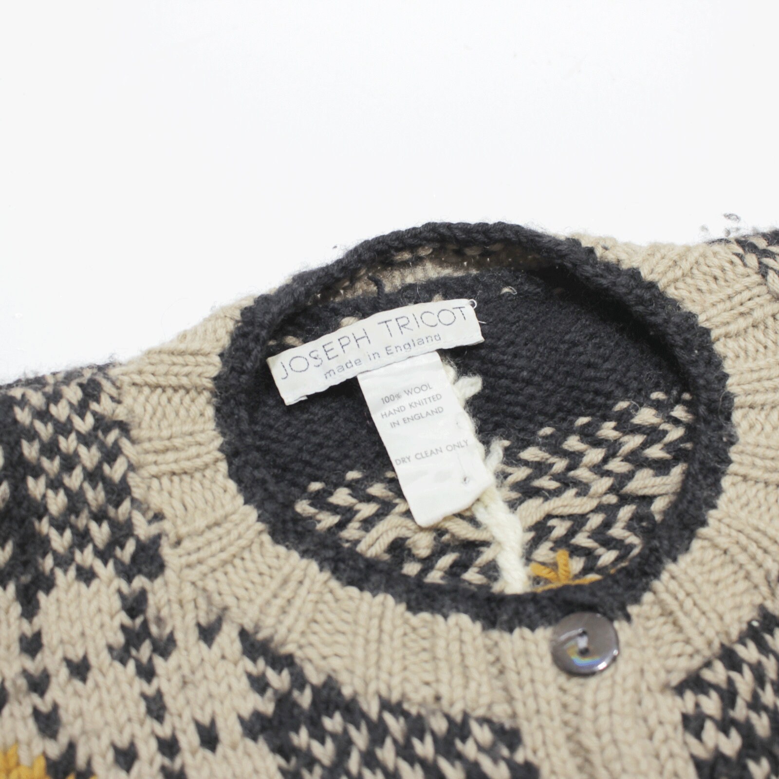 JOSEPH TRICOT Vintage Cardigan Silhouette/cameo Pattern