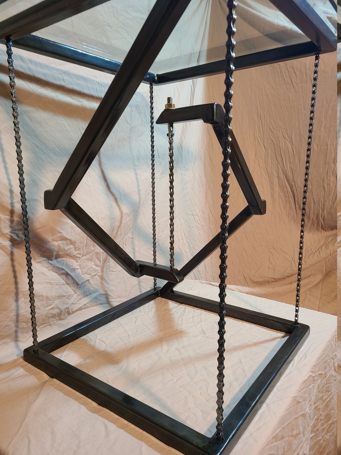 Steel tensegrity 'floating' side table Etsy