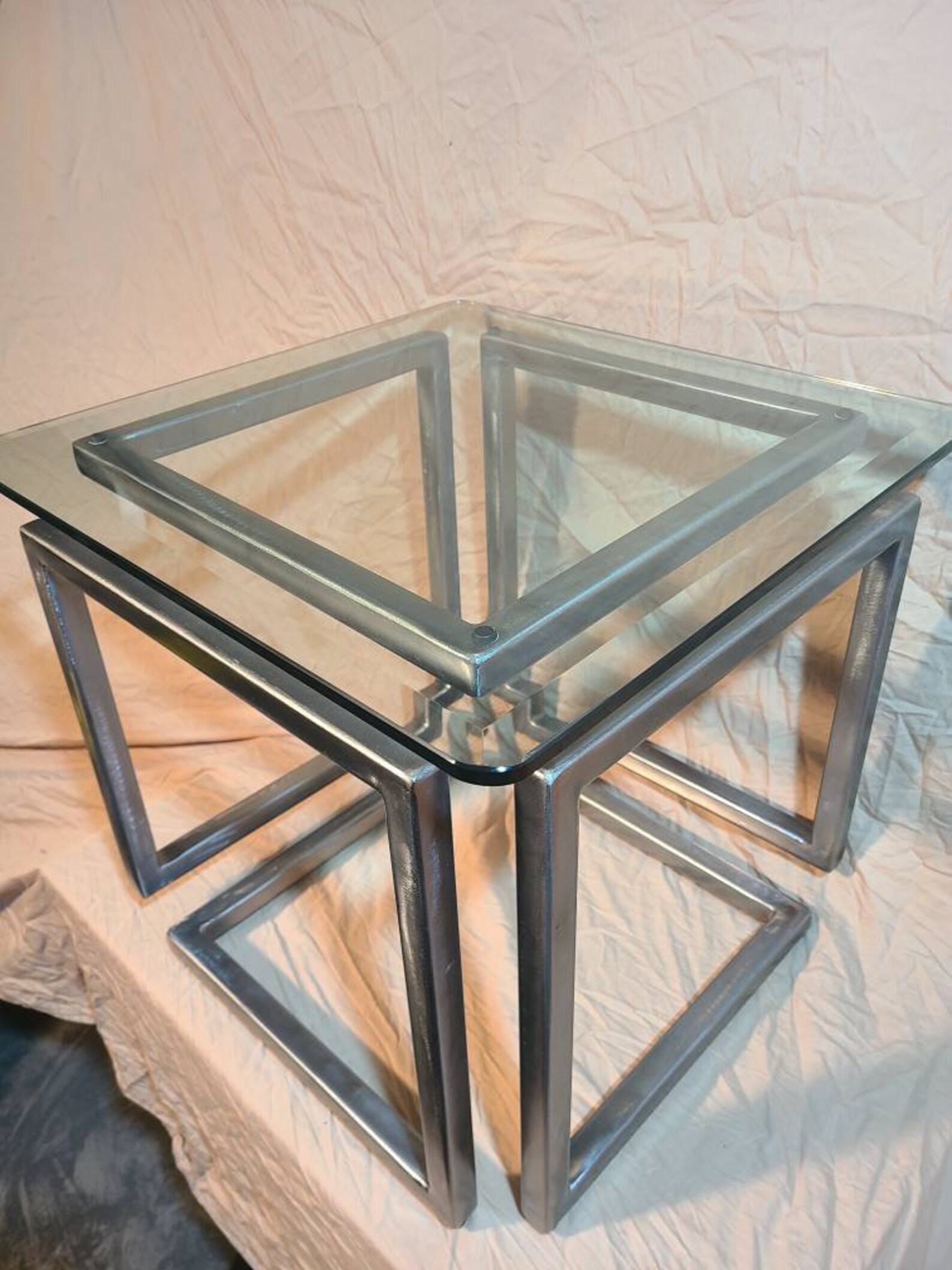 Steel infinity table Etsy