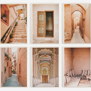 Architecture Print Set, Boho Gallery Wall, Moroccan Print Set, Desert Architecture, Desert Prints, Morocco Gallery Wall, Printable Art
