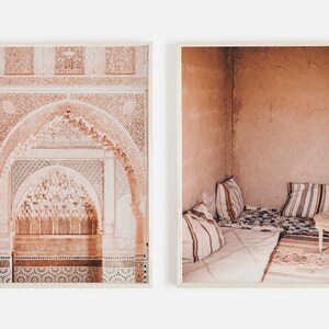 Pastel Prints, Architecture Wall Art, Moroccan Print Set, Desert Wall Art, Marrakech Prints, Printable Art, Downloadable Print