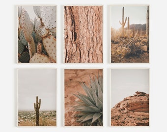 Desert Set of 6 Prints, Sedona Print Set, South West Desert, Printable Wall Art, Landscape Photography, Gallery Wall Set, Neutral Tones Set