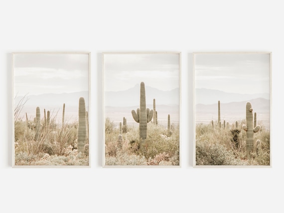 Set of 3 Desert Photos, Four Peaks Arizona Prints, 3 Piece Print Set, Boho Desert Set, Arizona Desert, Modern Wall Art, Poster Printable