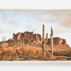 Arizona Mountain Desert Saguaro, Lost Dutchman State Park, Superstition Mountain Range, Desert Landscape, Mountain Desert Scenery