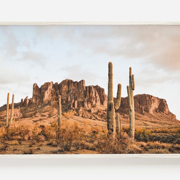 Arizona Mountain Desert Saguaro, Lost Dutchman State Park, Superstition Mountain Range, Desert Landscape, Mountain Desert Scenery