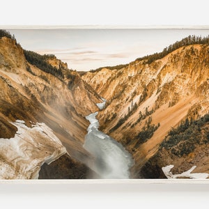 Yellowstone River, Wyoming Scenery Print, Yellowstone Landscape, Western Nature Poster, Flowing River, Wyoming Western Decor Yellowstone Art