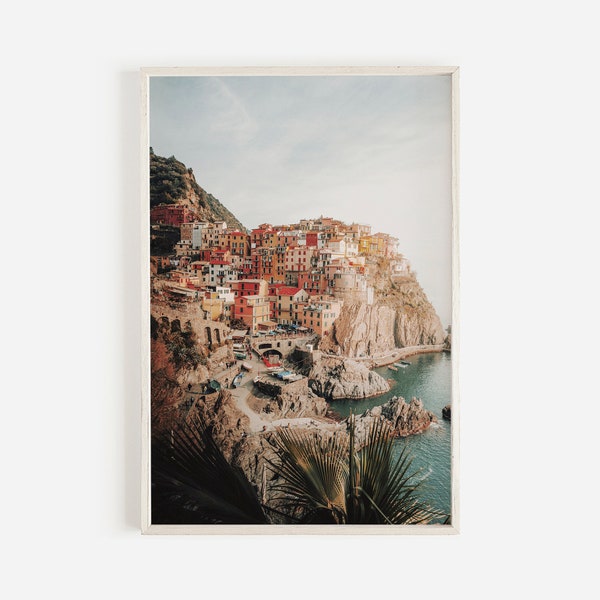 Coastal Cinque Terre Print, Italian Riviera Wall Art, Seaside Village Decor, Fishing Harbor, Italy Photography, Cinque Terre Printable