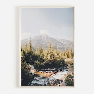 Berg Wand Kunst, Wald Creek Foto, rustikale Landschaft, Berg Creek Fotografie, fließende Creek Wand Kunst, rustikale Western Print