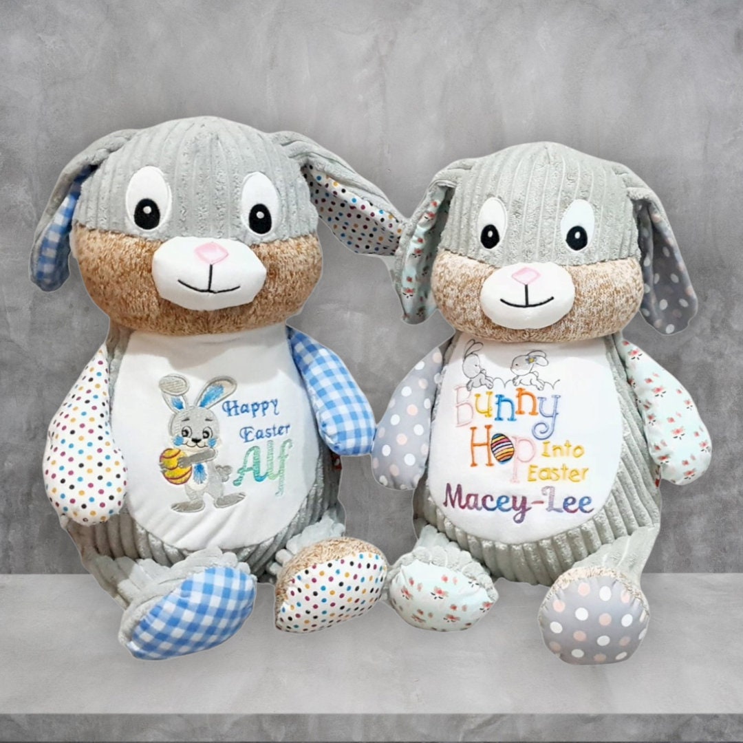 Embroidered 'CLOVIS BRAMPTON' Sensory Bunny Various Designs Etsy