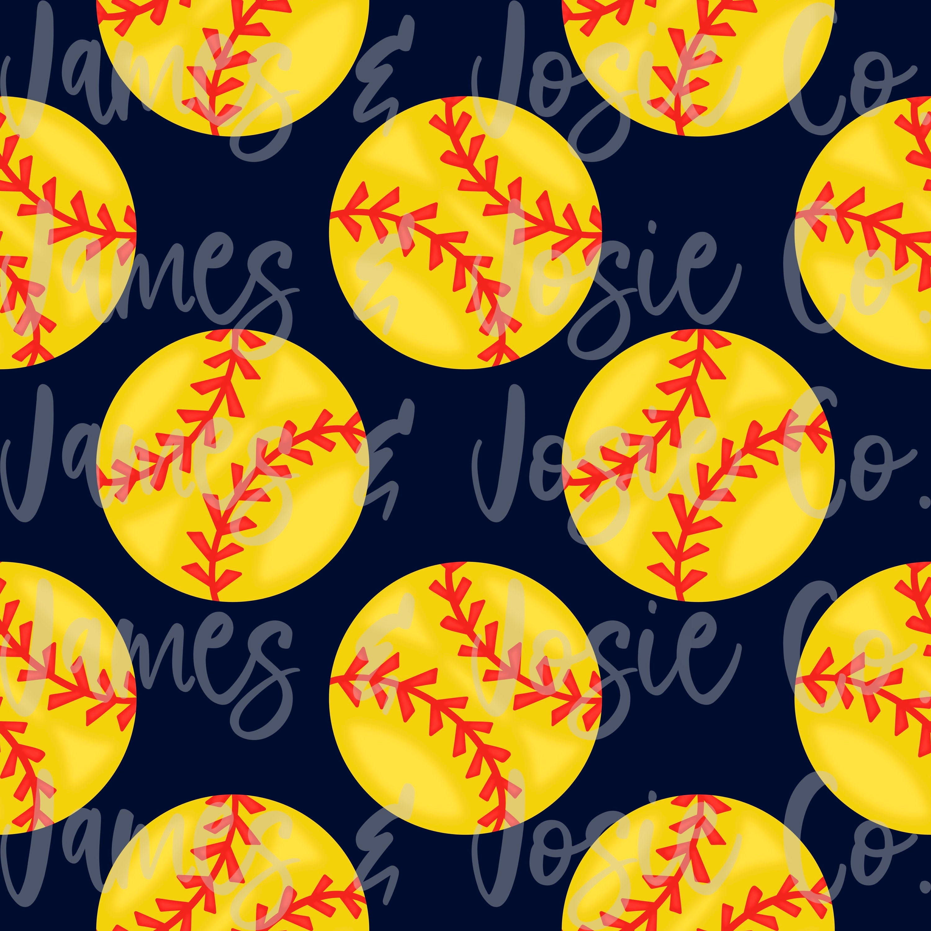 Softball seamless softballs softball background baseball Etsy
