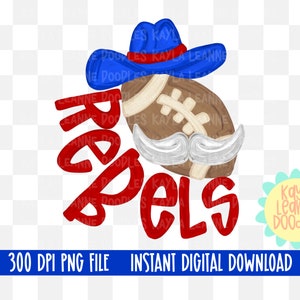 Rebellen handgemaltes Design, Fußball, Rebellen Maskottchen, Sublimation, PNG, Sublimationsdatei, Siebdruckdatei, dtf Datei