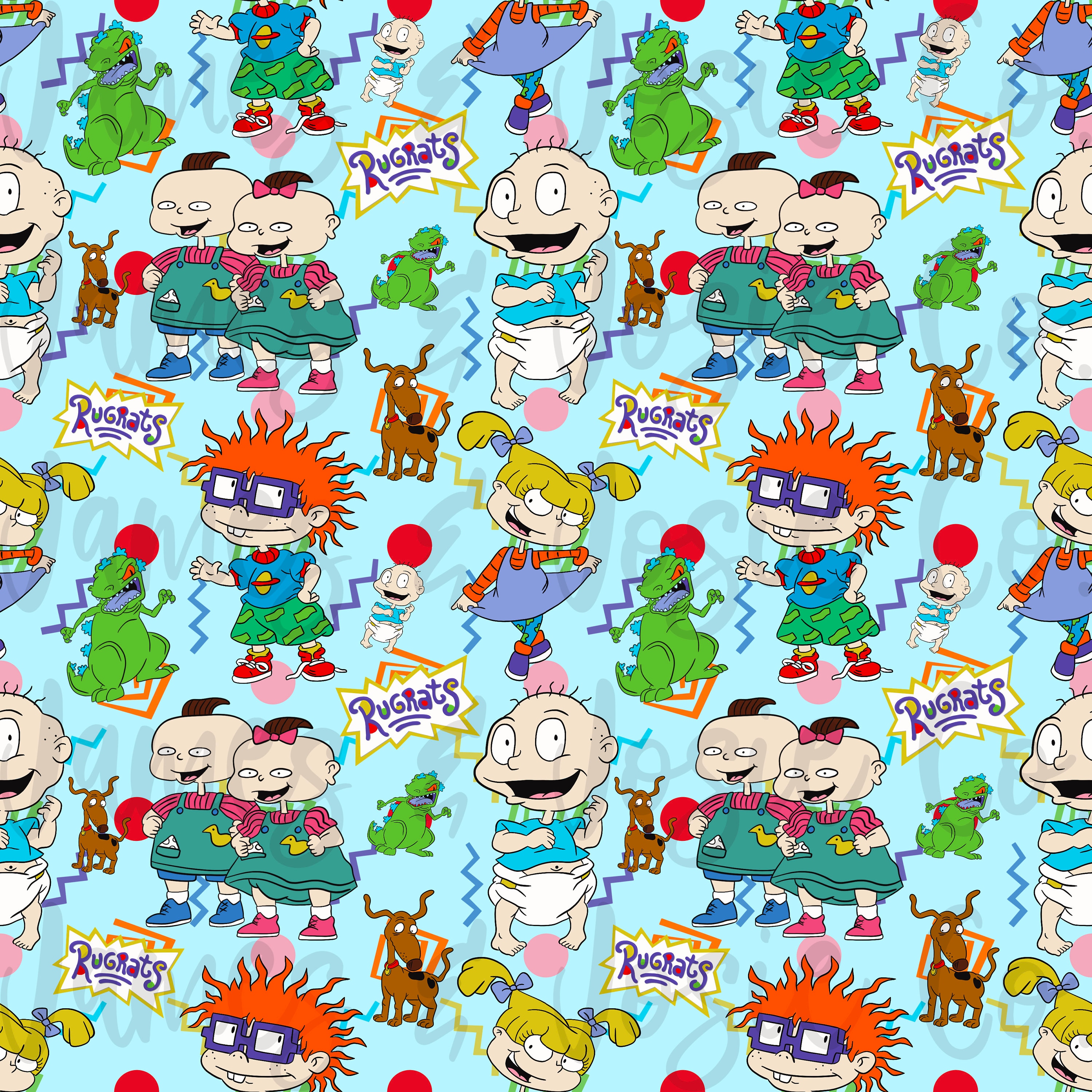 Rugrats inspired seamless file Rugrats custom fabric custom Etsy