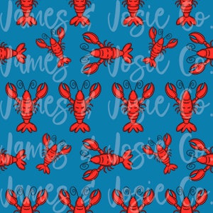 crawfish seamless, crawfish, crawfish background, Louisiana, custom fabric, seamless file download, scrapbook paper, sublimation file, PNG
