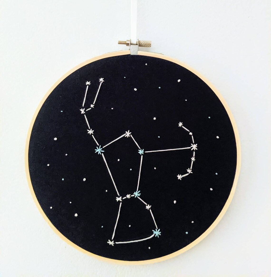 Orions Belt Embroidery Navy Blue Wall Art Astrology Belt of Etsy