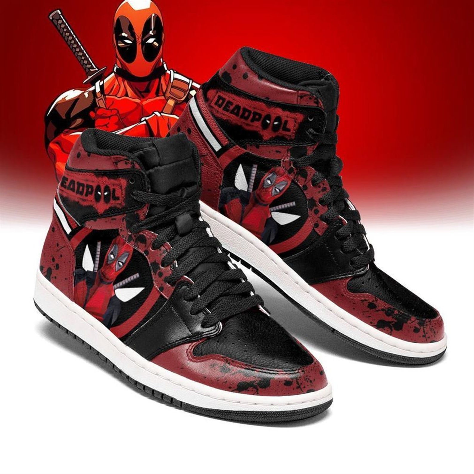 Deadpool Marvel Xmen Avengers Air Jordan Hightop Jd1