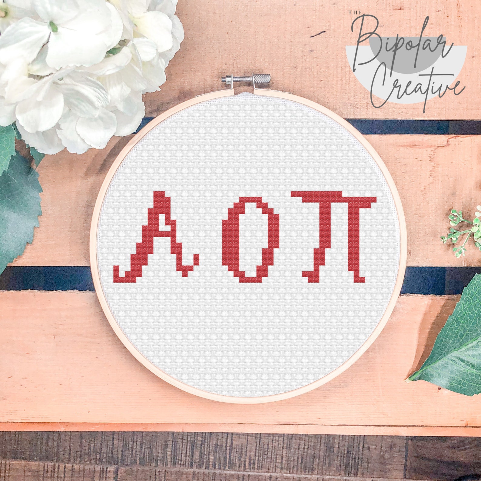 Whimsy GreekLetter Sorority CrossStitch Kit Etsy