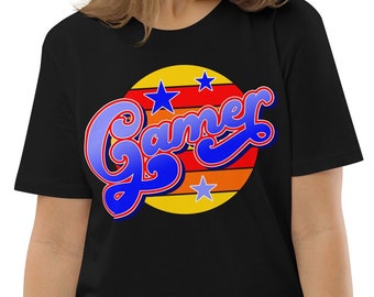 Organic Cotton T-shirt - Retro Style Gamer