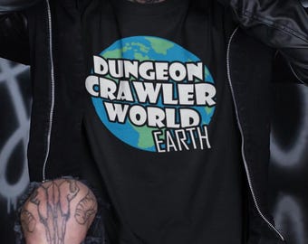 Unisex T-shirt Crawler world earth - DCC Crawler Carl Donut flag parody Litrpg dnd