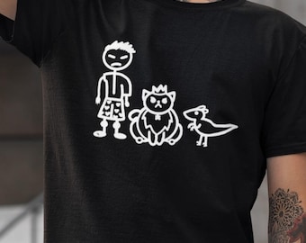 Unisex T-shirt Crawler family doodle - DCC Crawler Carl Donut flag parody Litrpg dnd