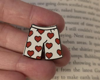 1" enamel pin Heart Boxers - DCC Crawler Carl Donut Litrpg dnd