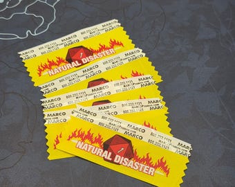 10 pack Badge Ribbons - Natural Disaster convention swag nycc sdcc eccc