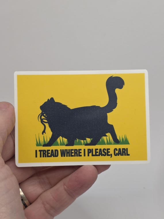 Tread where I please, Carl. Princess Donut with Naga Sticker DnD Fantasy LitRPG, Waterproof Vinyl Dungeon Crawler Carl