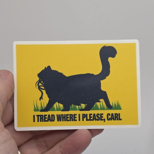 Tread where I please, Carl. Princess Donut with Naga Sticker DnD Fantasy LitRPG, Waterproof Vinyl Dungeon Crawler Carl
