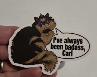 Ive always been badass, carl. Princess Donut Sticker DnD Fantasy LitRPG, Waterproof Vinyl Dungeon Crawler Carl