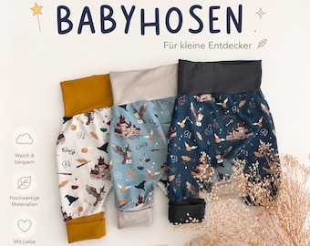 Magische Baby Pumphose | Mitwachshose Zauberer |  Handmade Kinderhose | Geschenk Baby | Unisex | Zauberwelt
