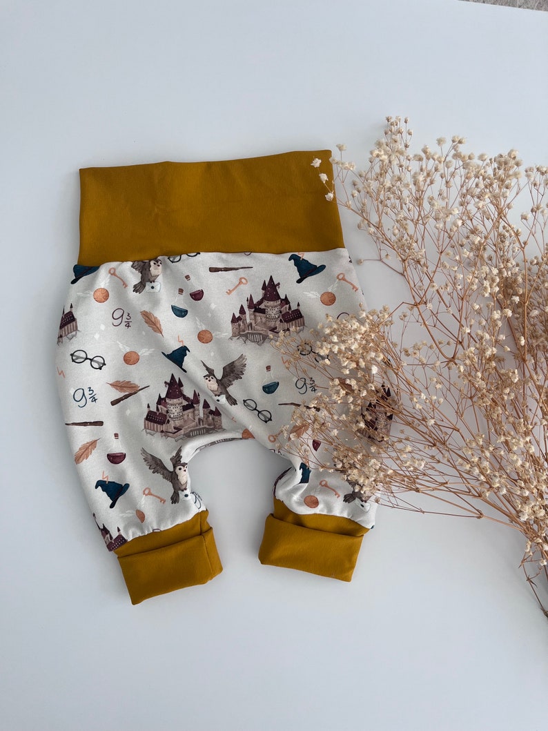 Pantalons de pompage knickerbockers en différentes tailles, école de magie, magie, naissance, cadeau, nouveau-né, bébé, magie Gris