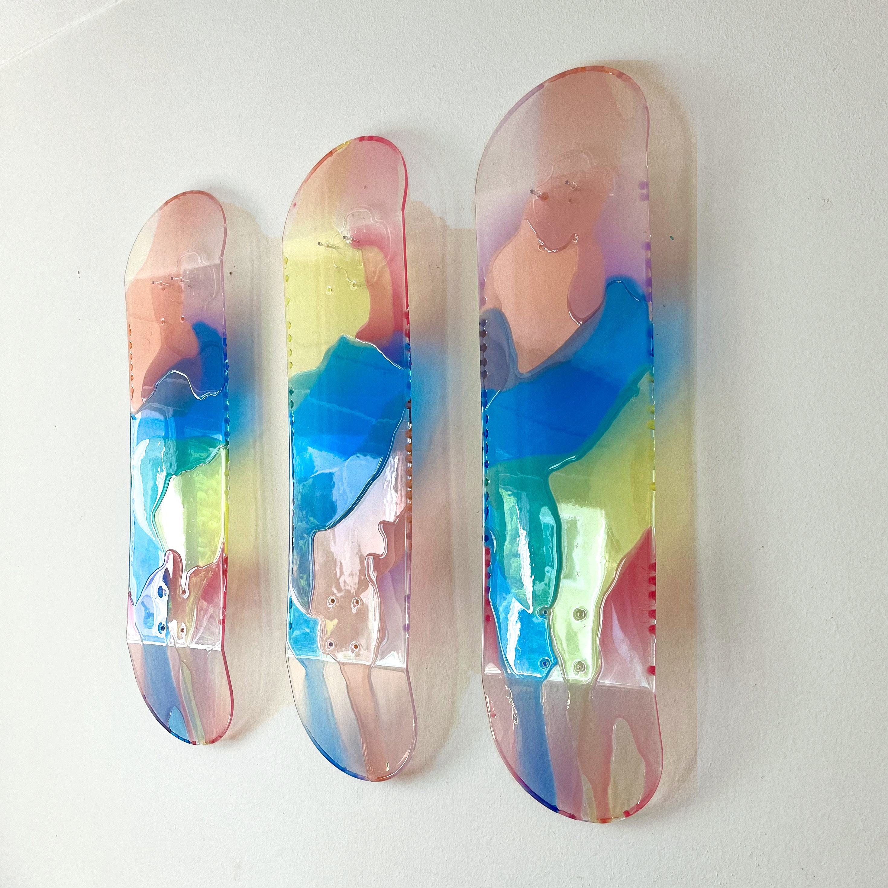 Stained Glass Skate Deck Art Acrylic Skateboard Wall Art Etsy