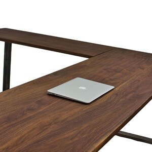 Walnut L Shaped Desk, Large Walnut L Shaped Desk, Walnut L Shaped Computer Desk, Walnut L Shaped Gaming Desk, Walnut L Office Desk