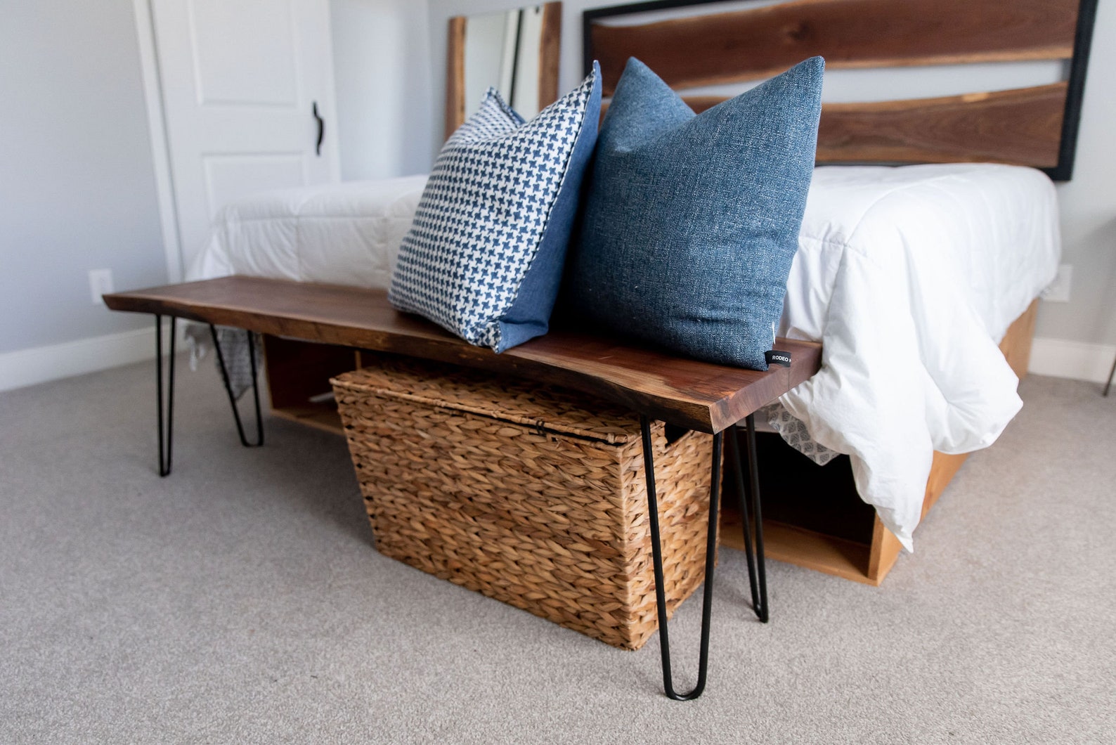 Wooden Bench End of Bed Bench Bedroom Bench Ottoman Bench Etsy