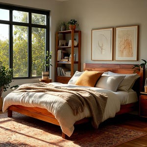 The Moore Bed Frame: Custom Walnut Wooden Bed