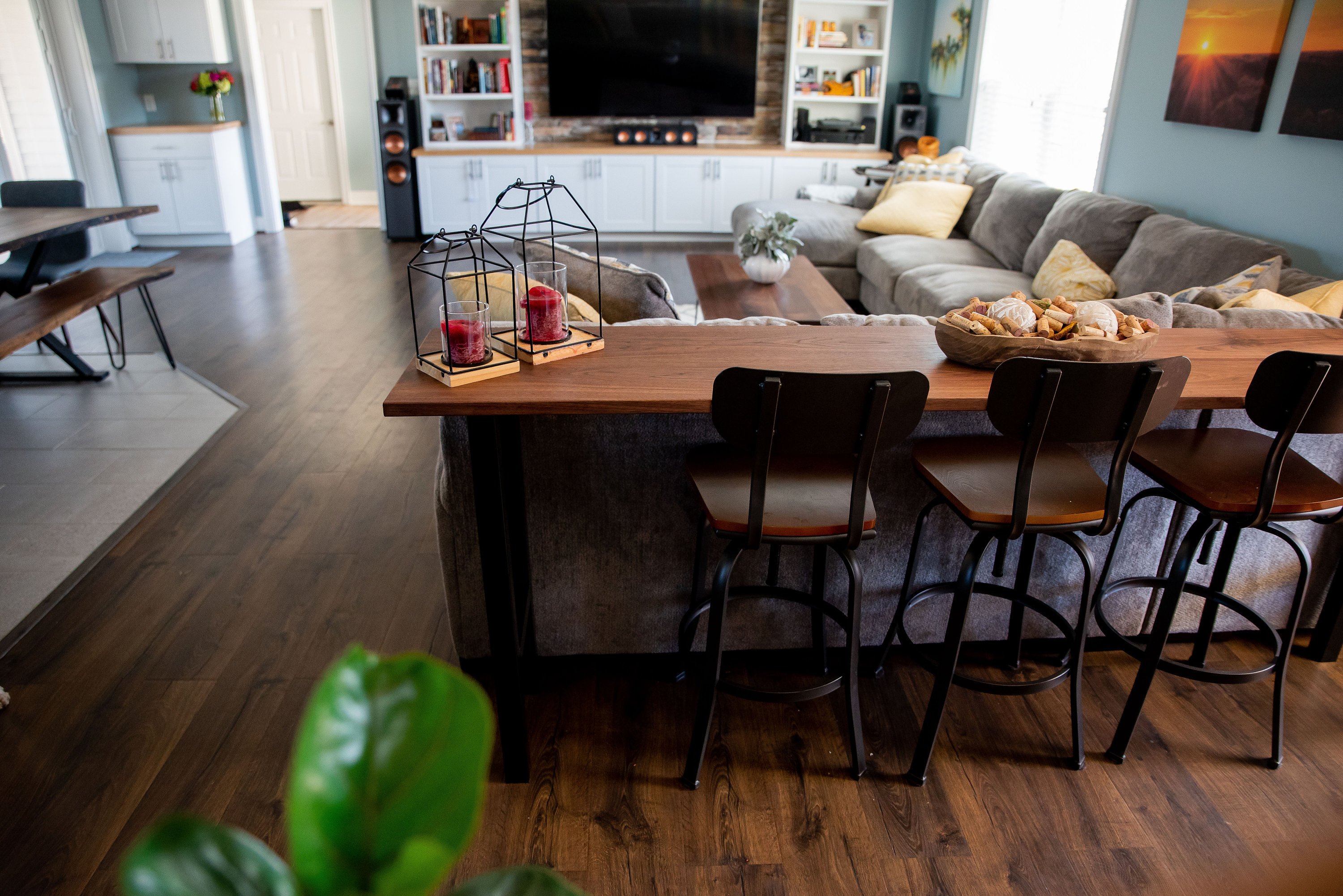 Sofa Table, Wood Sofa Table, Sofa Table Bar, Couch Table, Behind the Couch  Table, Behind Sofa Table, Bar Top Table, Living Room Bar, Walnut -   Canada