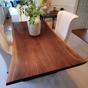 Natural Edge Black Walnut Dining Table, Live Edge Walnut Dining Table, Live Edge Table, Slab Table, High End Dining Table