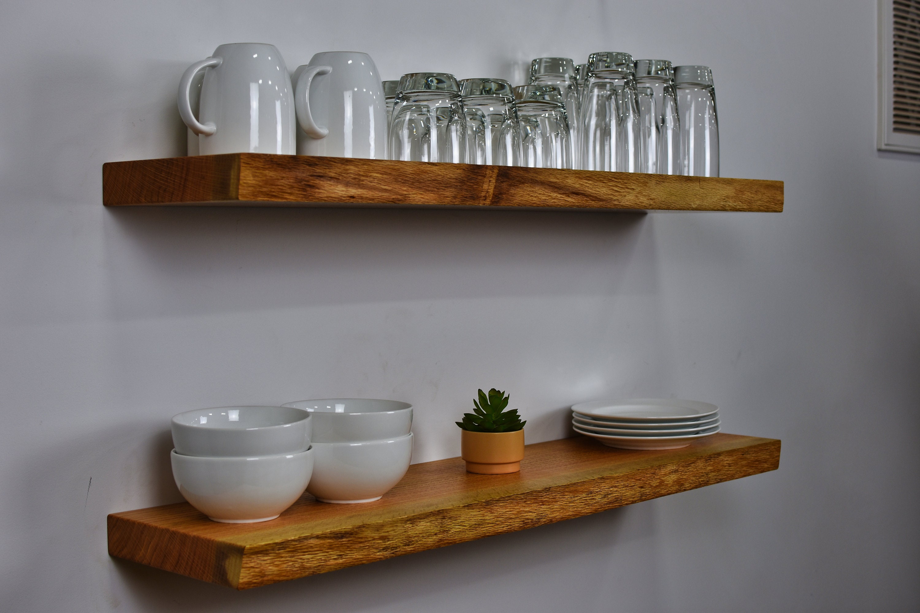 Red Oak Live Edge Shelves Red Oak Shelf Live Edge Wood Etsy